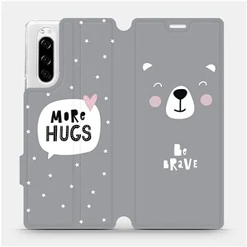 Flipové pouzdro na mobil Sony Xperia 5 - MH06P Be brave - more hugs (5903516058433)