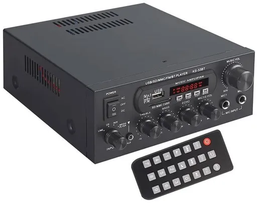 Zesilovač, rádio, bluetooth, přehrávač MP3 KS-33BT