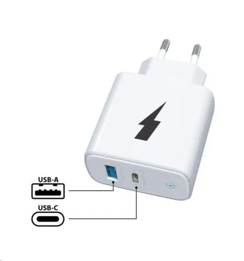 WG - Síťová nabíječka 2x USB 38W, 1x USB-C PD 20W + 1x USB-A QC 3.0 18W, bílá