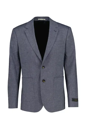 SAKO GANT INDIGO HERRINGBONE SUIT JACKET MARINE