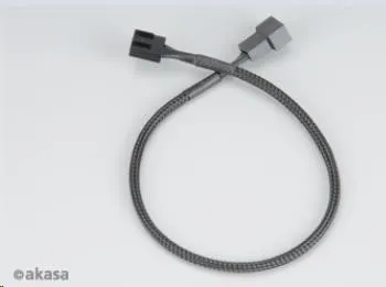 AKASA prodlužovací kabel k PWM ventilátoru, 30cm (4pin pro PWM, 3pin ventilátory), 4ks v balení