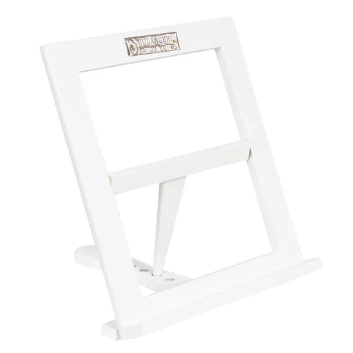 Bílý dřevěný stojan na knihu / kuchařku - 28*30*4 cm Clayre & Eef