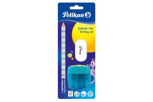 Pelikan - Sada-tužka B, ořezávátko, guma