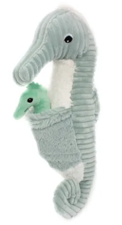 PTIPOTOS Plyšový mořský kůň Papadou mátový - táta s miminkem