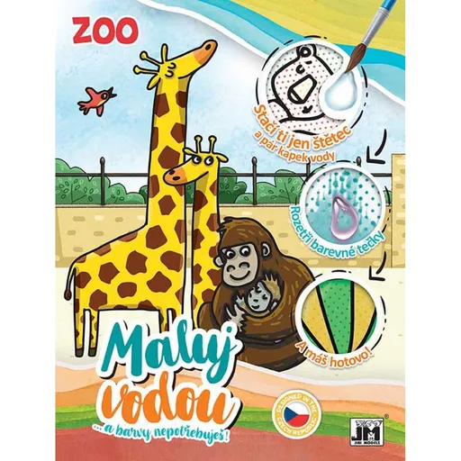 Jiri Models Vodové omalovánky A4 Zoo