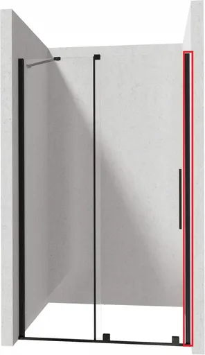 DEANTE Profil pro zapuštěné dveře, systém Prizma černá KTJ_N00X