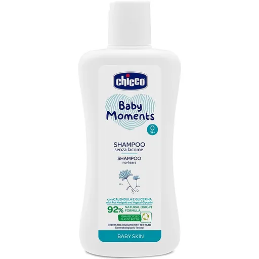 Chicco Baby Moments dětský šampon na vlasy 200 ml