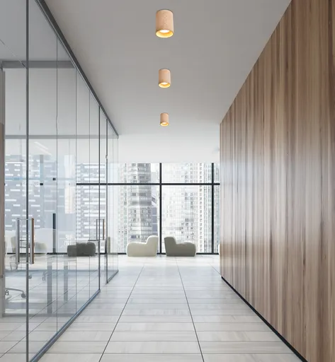 Dřevěná stropní lampa 7,9x10cm 1xGU10 trubice