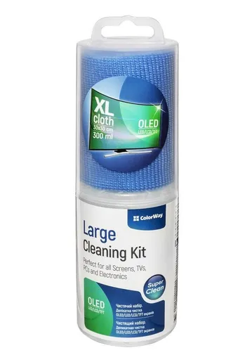COLORWAY čistící sada/ OLED/ LED/ LCD/ TFT obrazovky/ 300ml roztok/ utěrka z mikrovlákna 30×30cm