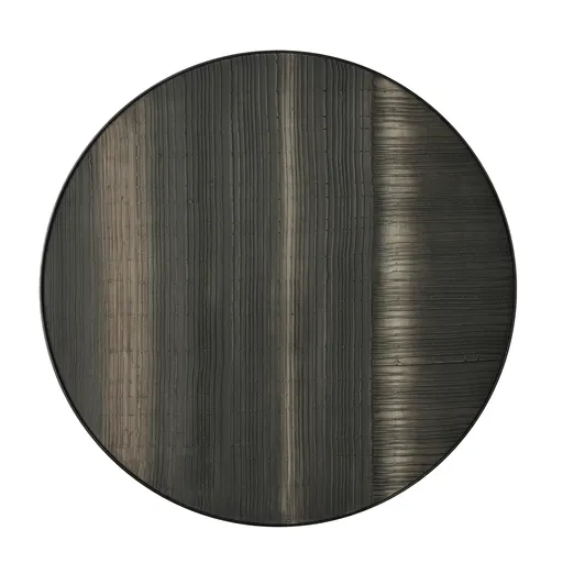 Nástěnná dekorace Layered Clay - černý kovový rám - kulatý - M - Ethnicraft