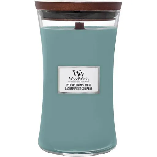 WoodWick Vonná svíčka váza velká Evergreen Cashmere, 609 g