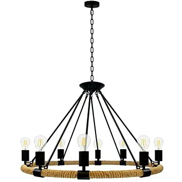 Lustr na řetězu ROPE ARTHUR 8xE27/20W/230V (76816)