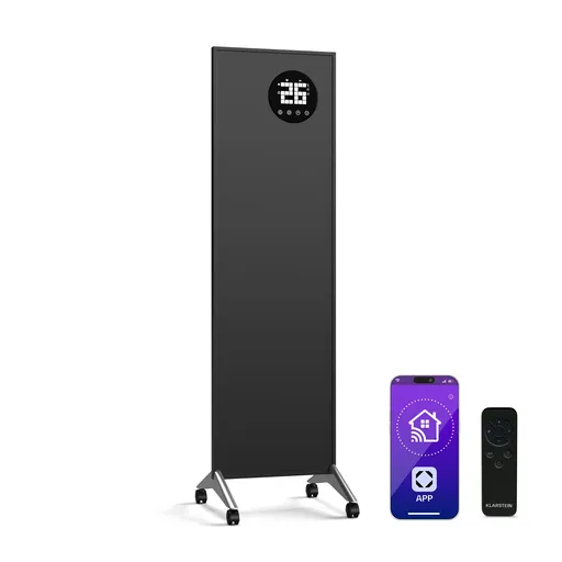 Klarstein Wonderwall Smart Bornholm Infračervený ohřívač, 400 W, Inteligentní ovládání, montáž na zeď, LED-Displej