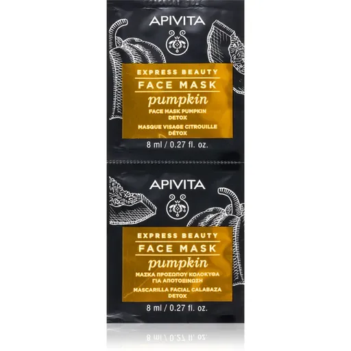Apivita Express Beauty Detox Face Mask Pumpkin detoxikační pleťová maska 2x8 ml