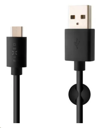 Fixed datový a nabíjecí kabel, USB-A -> USB-C, 20 W, délka 2 m, černá