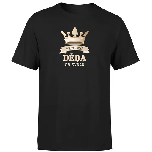Tričko Nejlepší děda na světě (Velikost: L, Barva trička: Černá)