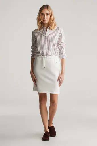 TEPLÁKOVÁ SUKNĚ GANT REG SHIELD SKIRT EGGSHELL