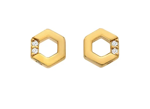 Hot Diamonds Slušivé pozlacené náušnice s diamanty a topazy Jac Jossa Hope DE756