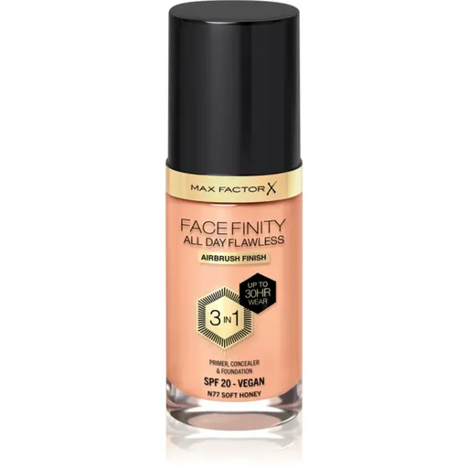 Max Factor Facefinity All Day Flawless dlouhotrvající make-up SPF 20 odstín 77 Soft Honey 30 ml