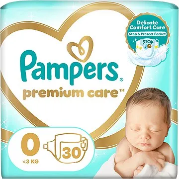 PAMPERS Premium Care Newborn vel. 0 (30 ks) (4015400536857)