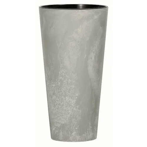Květináč TUBUS SLIM BETON EFFECT s vkladem 30 cm, šedá, 30 cm
