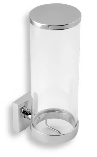 Novaservis Metalia 12 Zásobník kosmetických tampónů chrom/sklo