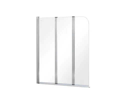 BESCO Vanová zástěna PRIME 3 Barva rámu Chrom/Leštěný hliník (ALU), Rozměr A 120, Směr zavírání Univerzální Levé / Pravé, Výplň Čiré bezpečnostní sklo 5 mm BCPRIM12CC