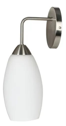 Nástěnná lampa matný nikl skleněné stínidlo 60W E27 Modus