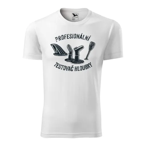 Bontis Tričko s potiskem "Testovač hloubky" - Bílá | S