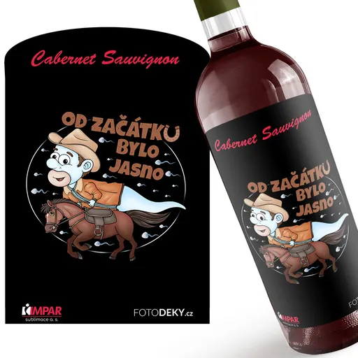Víno Koňařská spermie – muž (Druh Vína: Červené víno)