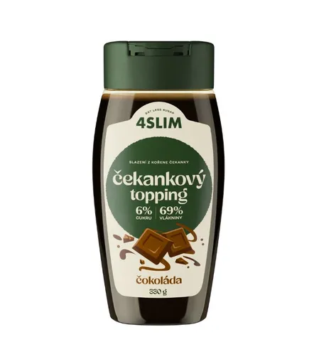 4Slim Čekankový topping čokoláda Premium 330 g