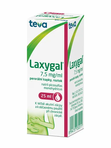 Laxygal 7,5 mg/ml perorální kapky, roztok 25 ml