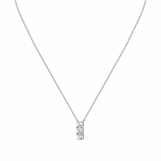 Morellato Třpytivý stříbrný náhrdelník se zirkony Tesori SAIW240 (řetízek, přívěsek)