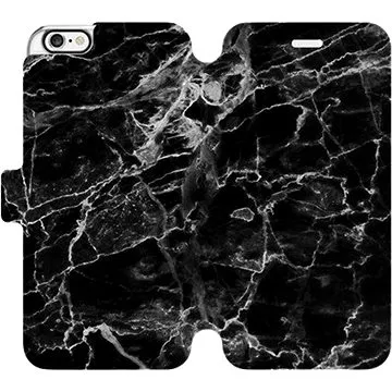 Flipové pouzdro na mobil Apple iPhone 6 / iPhone 6s - V056P Černý mramor (5903226110759)