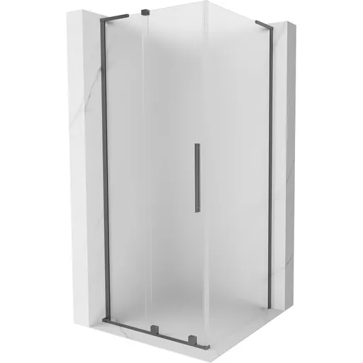 MEXEN/S Velar L sprchový kout, posuvné dveře 110 x 110, dekor, grafit metal 871-110-110-33-95