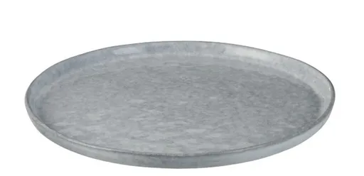 Modrý keramický dezertní talířek Shiny blue - Ø22 cm J-Line by Jolipa