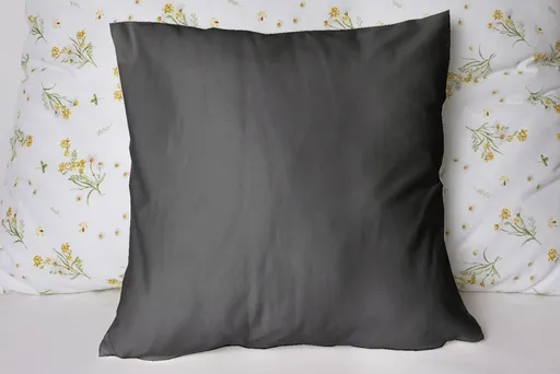 Polášek Jednobarevný povlak na polštář Jersey - Tmavě šedá | 40 x 60 cm