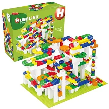 HUBELINO Kuličková dráha - set s kostkami Mega 585 ks (4250331420633)
