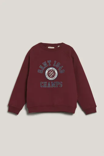 MIKINA GANT 1949 RAGLAN C-NECK WINE RED