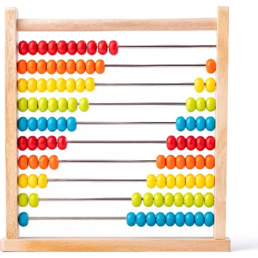 Woody Počítadlo přírodní s barevnými korálky