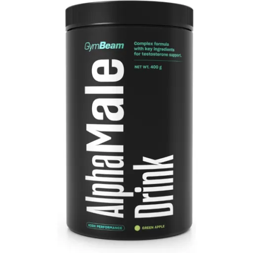 GymBeam ALPHAMALE DRINK - 400 G - ZELENÉ JABLKO Náhrada steroidů, , velikost