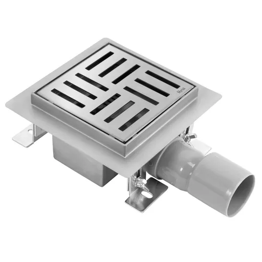 REA Podlahová vpusť CROSS 120x120 kartáčovaný nikl REA-G6200