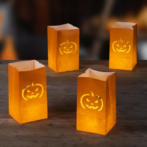 Haushalt international Papírová lucerna Halloween, 4 ks