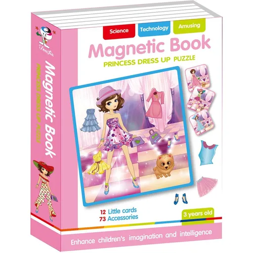 Alltoys Magnetická kniha skládačky princezny 85 ks