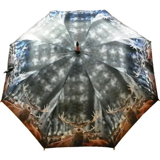 Šedý deštník s jeleny Winter Deer - Ø105*88cm Mars & More