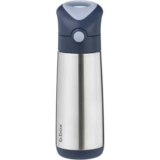 B.BOX MIDNIGHT 500 ML Dětská termoska s brčkem, stříbrná, velikost 500 ML