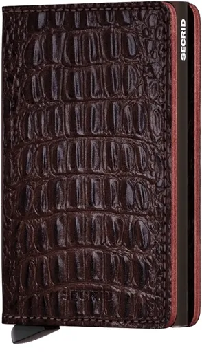 Kožená mini peněženka Secrid Slimwallet Nile Brown