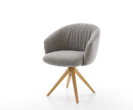 Otočná židle Caja-Flex s područkami dřevěná podnož hranatá