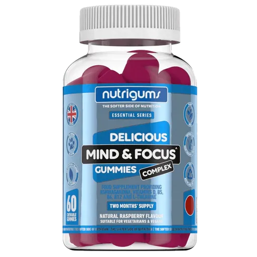 Nutrigums Mind & Focus Complex 60 želé - malina