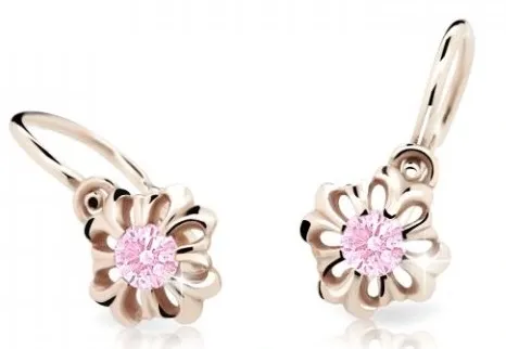 Cutie Jewellery Něžné dětské náušnice z růžového zlata C2208-10-X-4 růžová